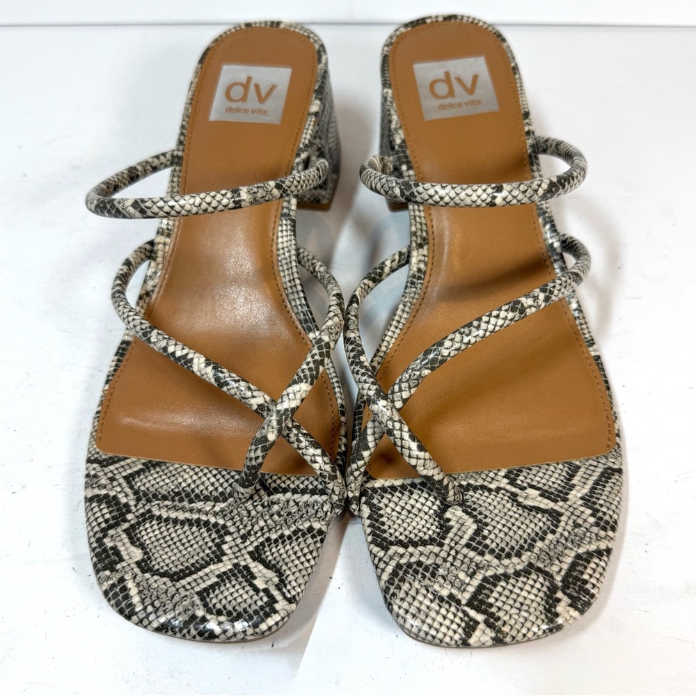 NWT Dolce Vita Women’s Lumena‎ Open Toe Snakeprint Sandals Size 9.5